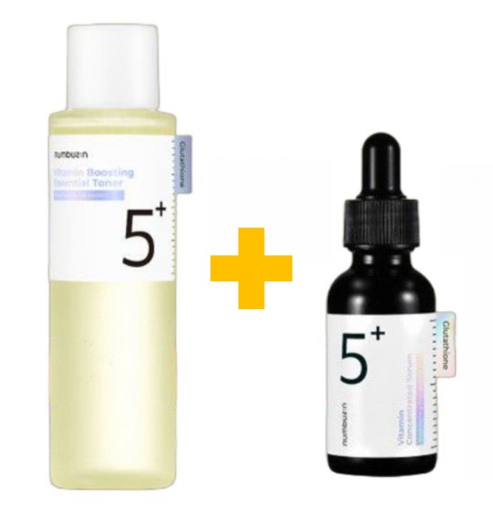 5番 グルタチオンC 痕跡アンプル 30ml（+7ml ミニサイズ追加プレゼント）+ 5番 グルタチオンC ビタ水液エッセンシャルトナー 200ml