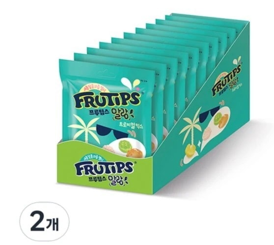 FRUTIPS ふわふわ トロピカルミックス チューイングゼリー 10個入り x 2個