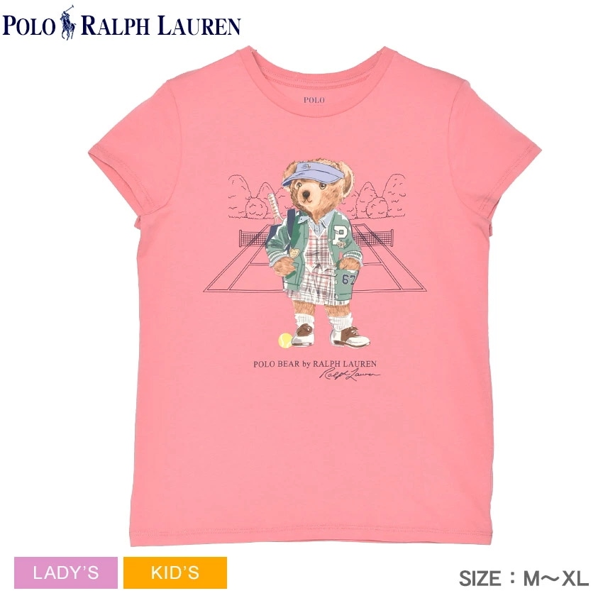 ポロベア コットンジャージーTシャツ 313971860 レディース キッズ 半袖 トップス クルーネック ブランド ポロベアー テニス おしゃれ 可愛い 夏 春 服 シンプル
