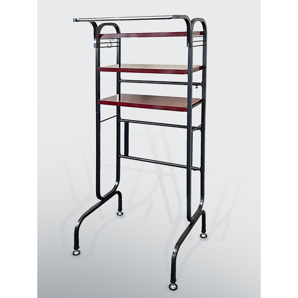 アイエルシー株式会社 LR-903BK 伸縮式ランドリーラック3段 カーボンブラック メーカー直送