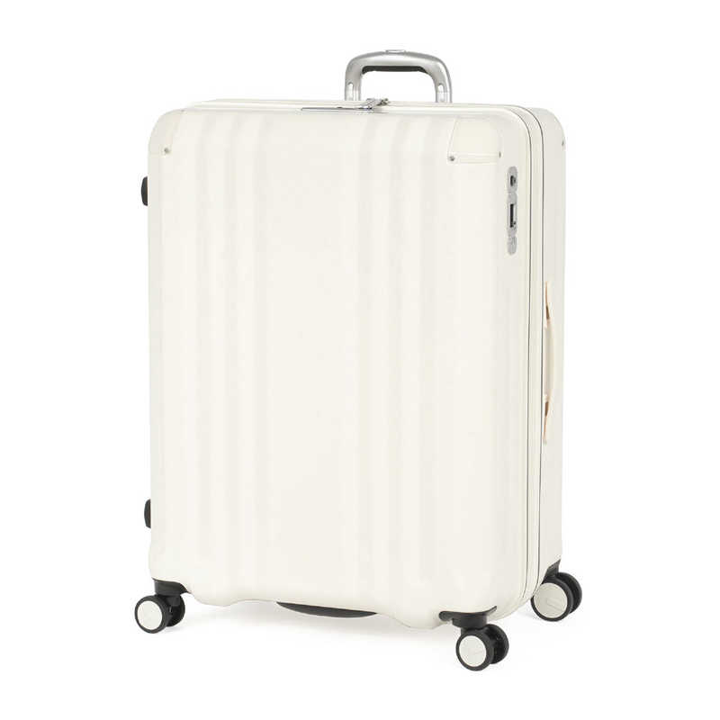 A.L.I　スーツケース ジッパータイプ 宿泊目安：10日間以上 102L 拡張機能搭載 前輪ストッパー 抗菌防臭 大容量102L デカかるEdge バニラ　ALI-089-102