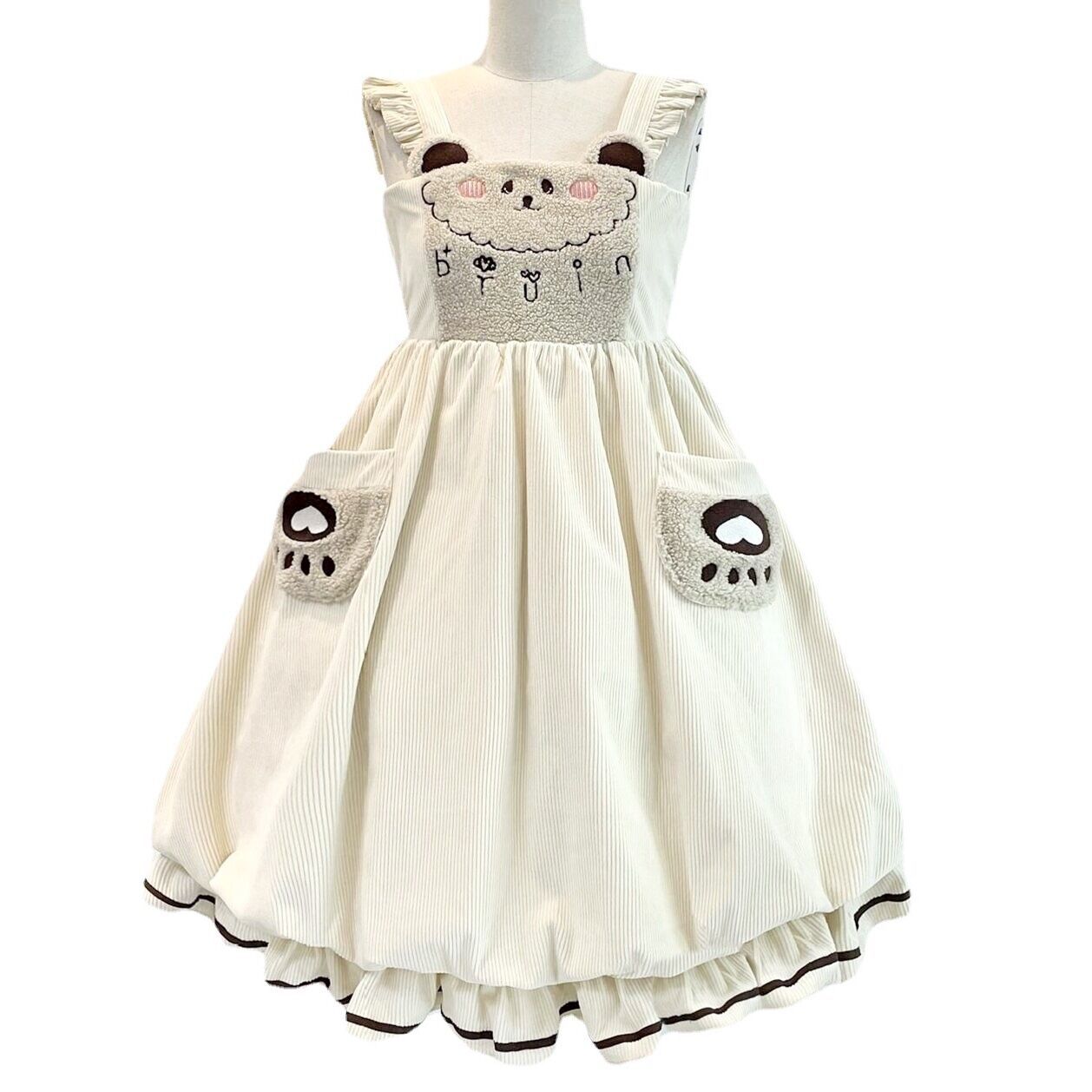 ヒグマの秋冬のおんぶ紐のワンピース ロリータワンピース