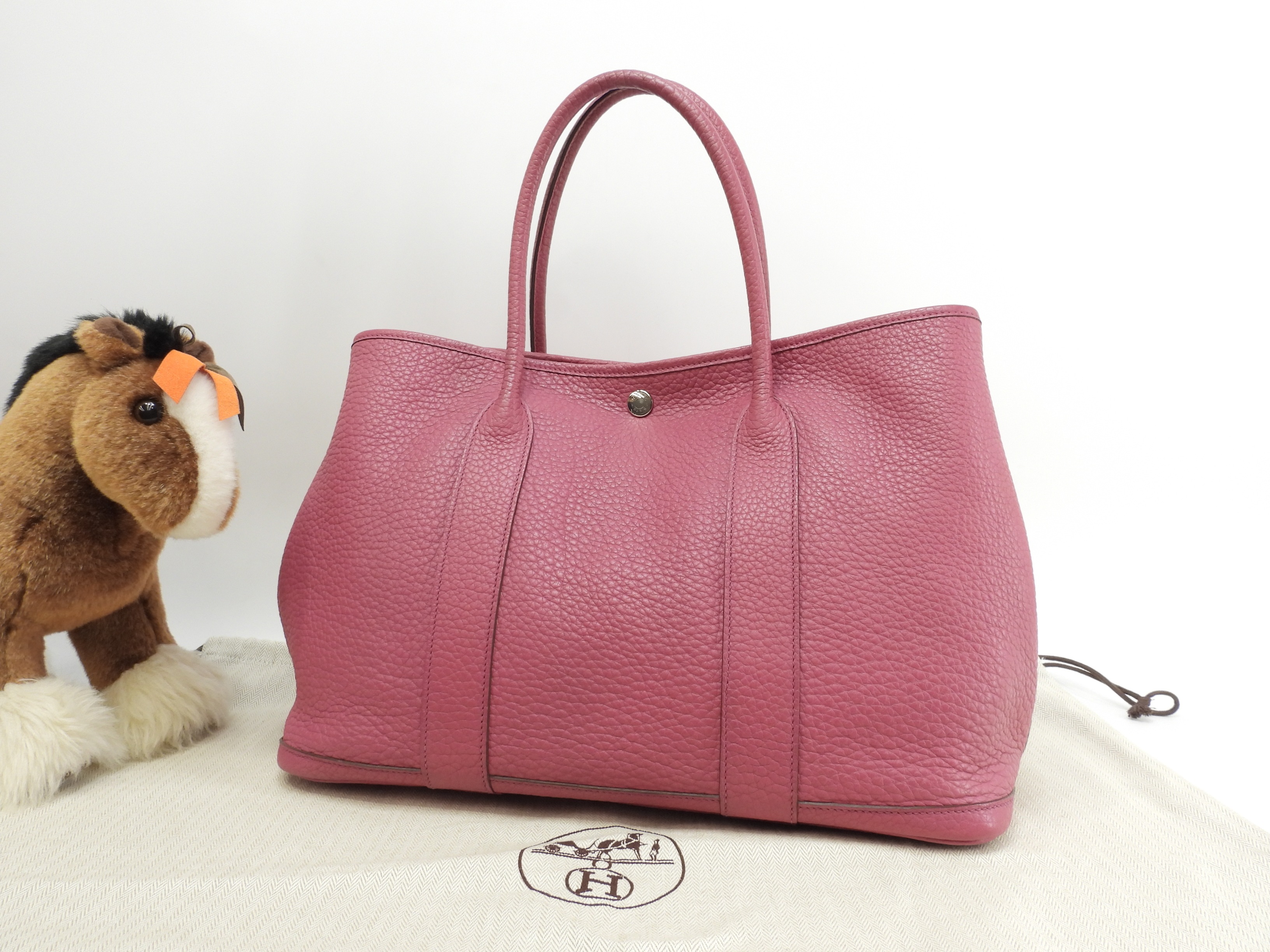 ガーデンパーティPM ネゴンダレザー ローズウッド トートバッグ ショルダーバッグ@O