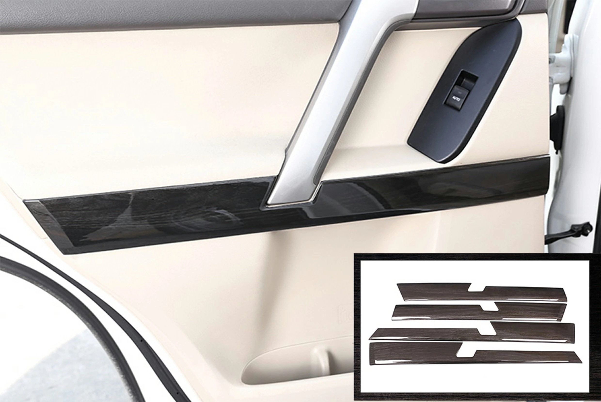 トヨタ・ランドクルーザープラド 150系 用 ドアライニング ガーニッシュ カバー 汚れ 傷防止 3色可選