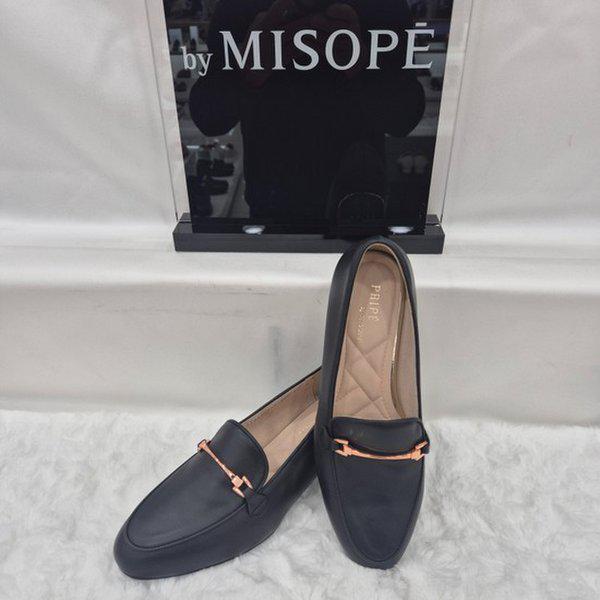 By 女性 シンプル装飾 クラシック ローファー 112HT419DH005 BLACK 3 JJ