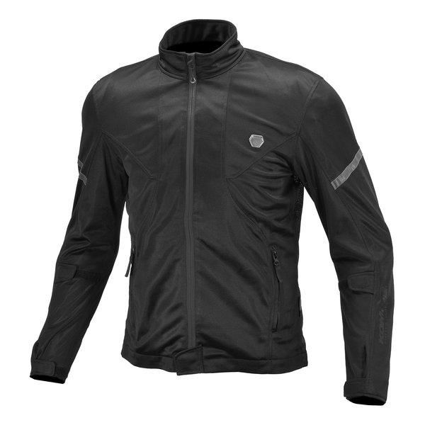 バイク用 春夏 プロテクトフルメッシュジャケット ネオ ブラック/XLサイズ JK-1623/BLACK/XL