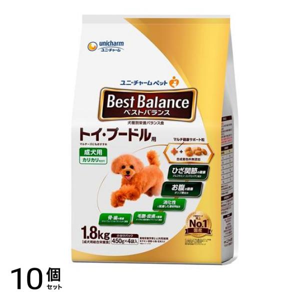 ベストバランス カリカリ仕立て トイ・プードル用 成犬用 1.8kg 10個セット