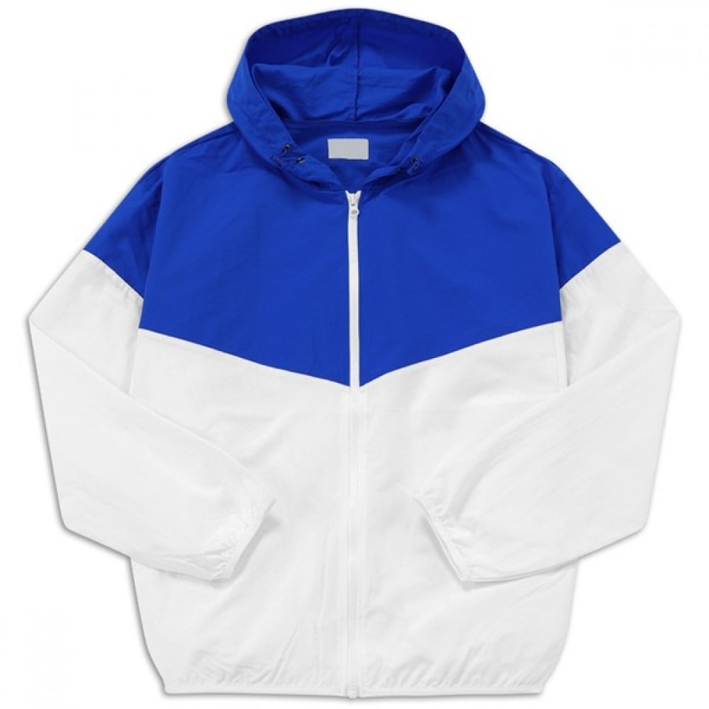 (TOPBOY) ハーフカラーオーバーフィットフード付きウインドブレーカージャンパー (TC025) 4,975円