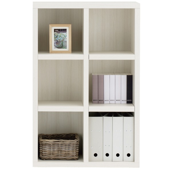 フナモコ ラチス ミドルタイプシェルフ (幅75×高さ114cm) ホワイトウッド FHS-75L 日本製