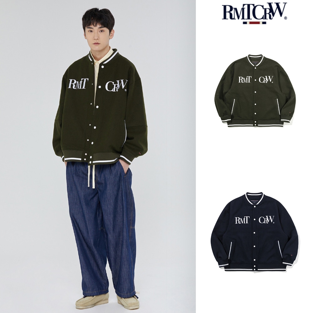 【ROMANTIC CROWN】WILD FLOWER WOOL VARSITY JACKET