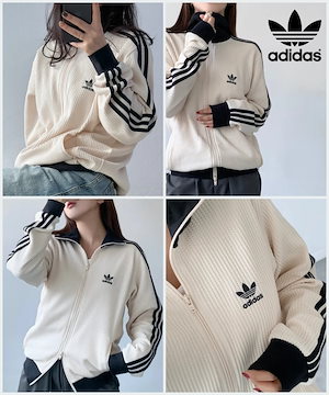 【新品未使用】韓国 ムシンサ限定 adidas ワッフルジャケット M ホワイト Qoo10 adidas ワッフル トラック ジャケット ミドル