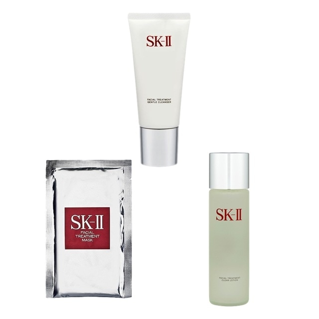 エスケーツー（SK-II／SK2） ピテラベーシックケア 3点セット/FTジェントルクレンザー 120g ＋ FTマスク 1枚 ＋ FT クリア ローション 230ml