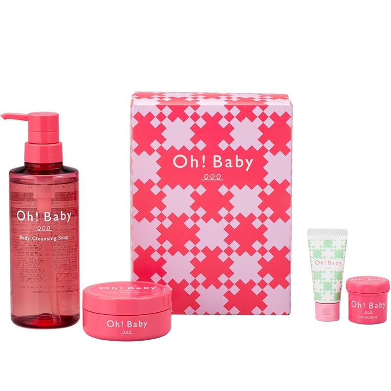 ハウスオブローゼ Oh!Baby ボディケアギフト 限定デザインBOX入り 温泉水成分配合 クリスマスコフレ ギフトセット