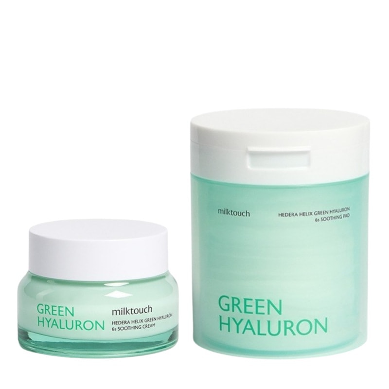 ヘデラヘリックス グリーンヒアルロン酸6秒 水分クリーム, トナーパッドset(マスクパック1枚贈呈)
