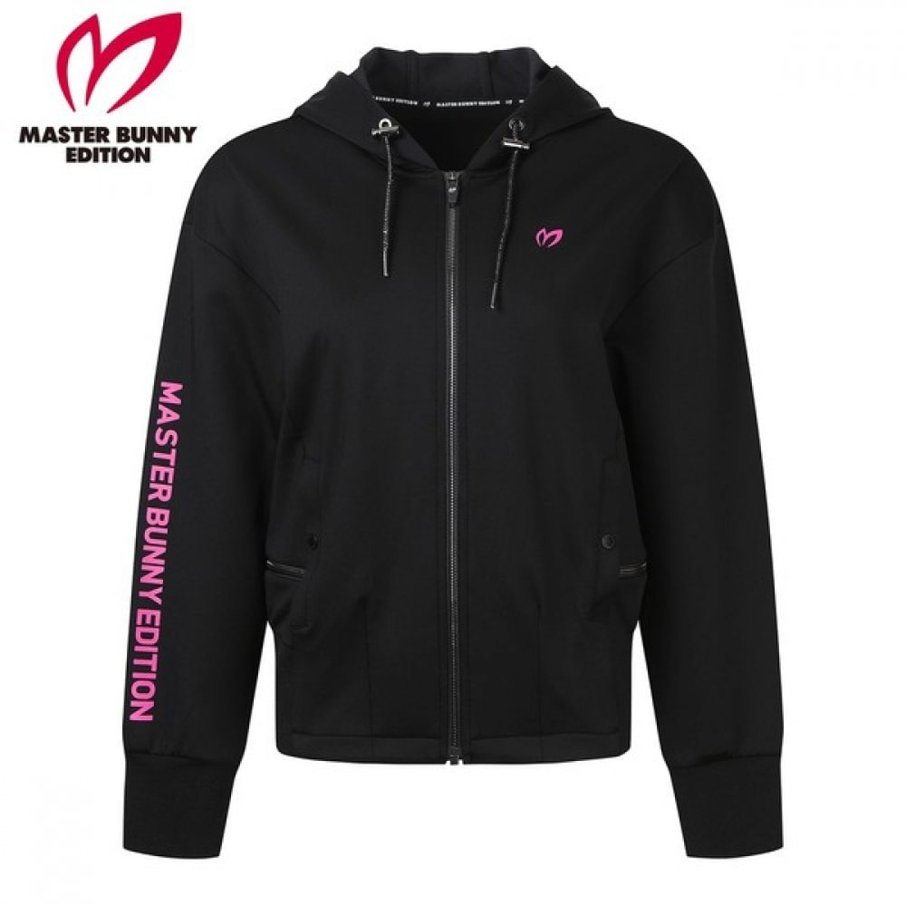 (マスターバニー) レディースジップウエストロゴフード付きジャンパー