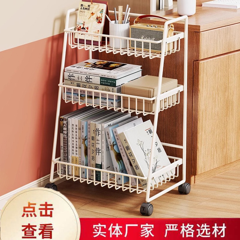 11 モバイルアンダーテーブルブックストレージボックスブックボックス学生教室の本保管ボックスホイール付き小冊子 r n1001-ホイール付きの白い3層 r n1002-ホイール付きの白い二重層 r