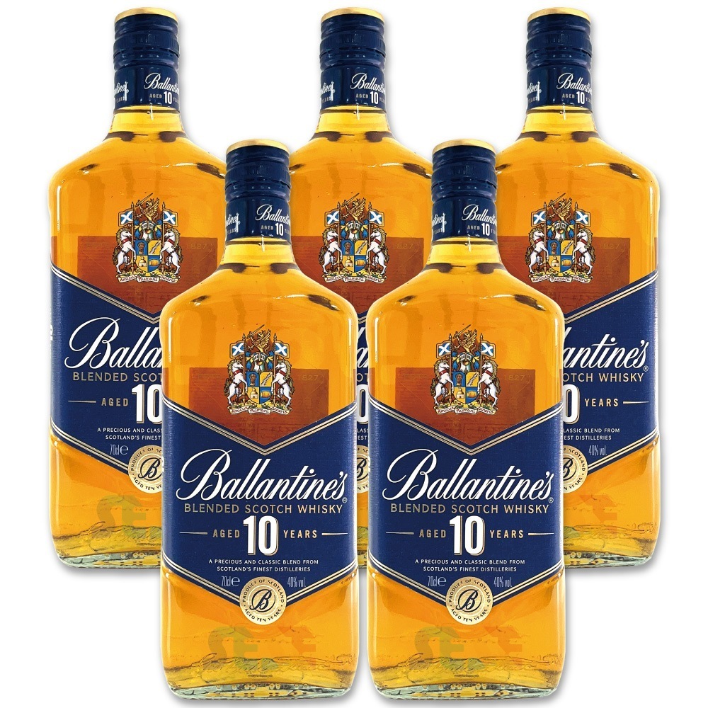 バランタイン 10年 700ml 5本セット 40％ ブレンデッド スコッチ ウイスキー 瓶 Ballantine’s 10 Year Old
