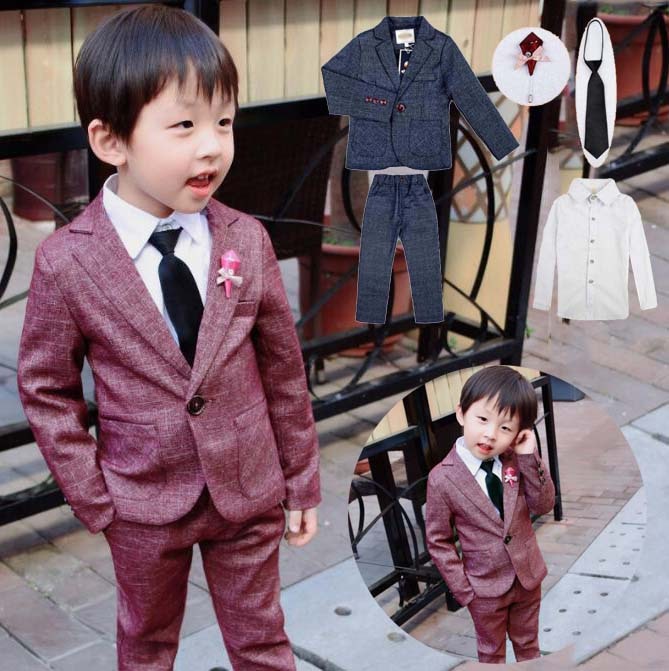 子服フォーマルスーツ5点セット長袖ジャケット七五三子どもスーツlキッズスーツベビースーツ卒園式卒業式入学式男の子スーツ結婚式スーツセットアップ小学校紳士服上下セットお受験誕生9010011012013
