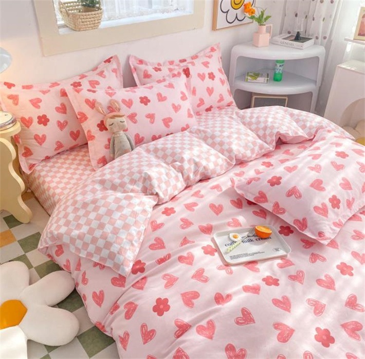 早い者勝ち 掛け布団カバー 4点セット 綿 怠惰な風 シーツ 肌にやさしい 大人気 可愛い 純綿 4,994円