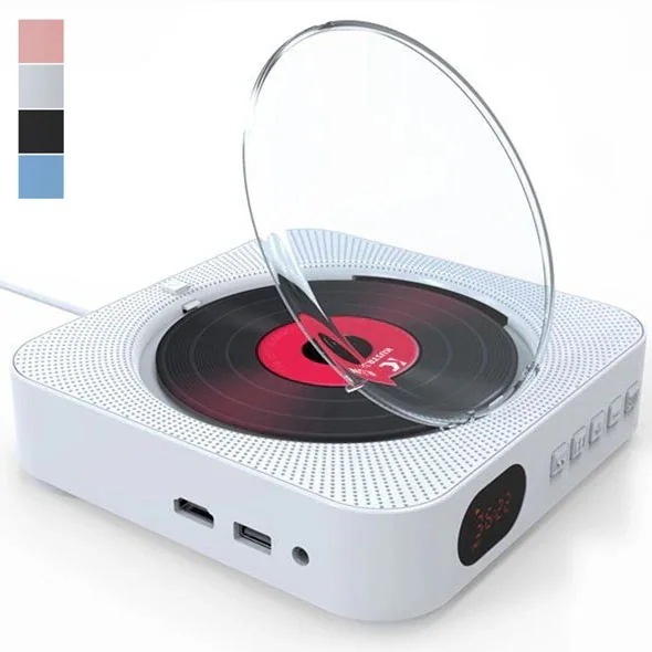 DVD/CDプレーヤー 「日語版」 壁掛け式 CDケースBluetooth/USB 多機能ポーDVDプレーヤ 日語説明書 父の日プレゼント