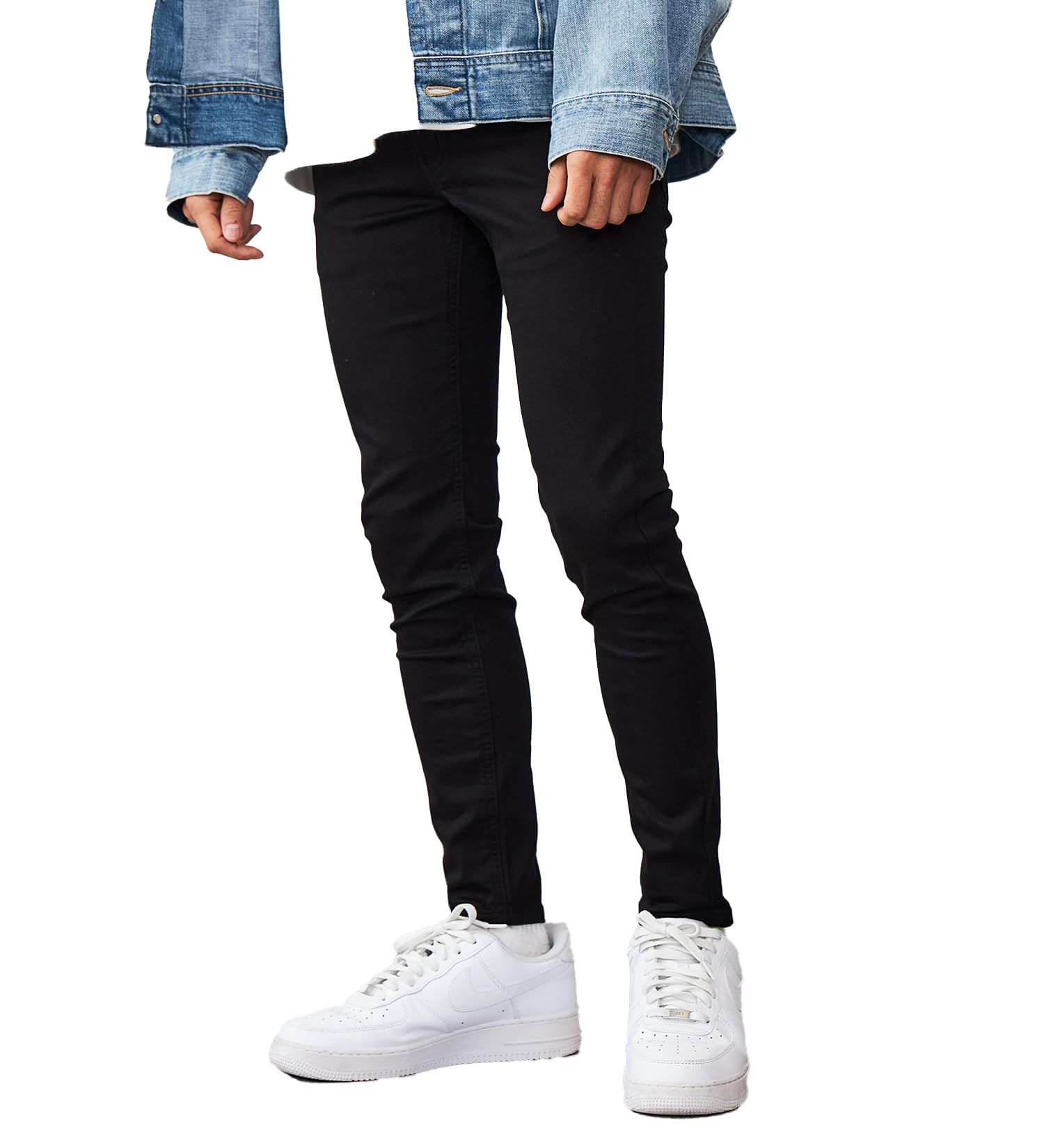 [リー] ジーンズ ジェギンス デニムパンツ スキニー ストレッチ メンズ ブラック