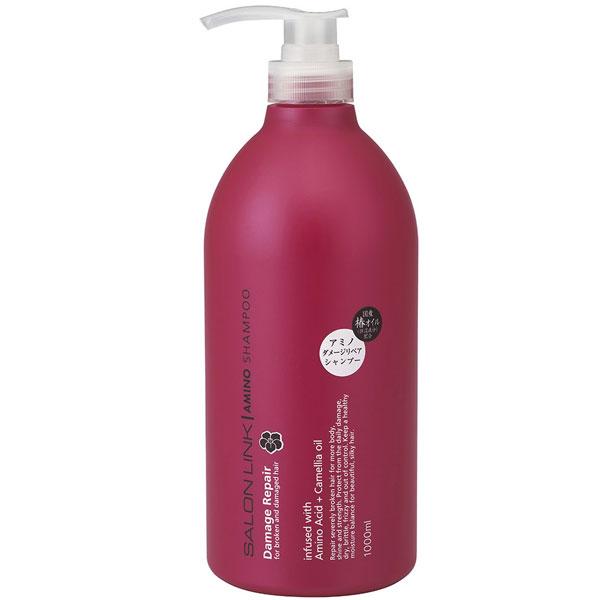 熊野油脂 サロンリンク アミノ ダメージリペア 椿 シャンプー 1000ml 10本セット 【ケース販売】