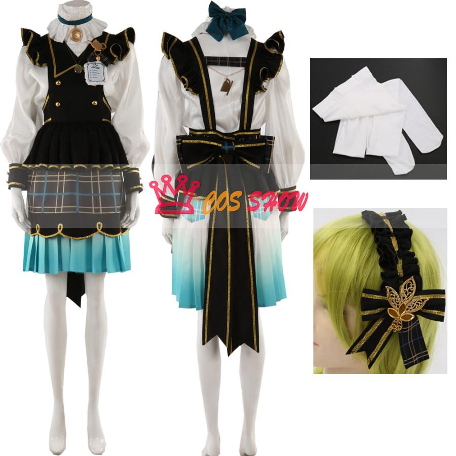 人気商品N0.1 あんスタ 最高おもてなし 紫之創 しはじめ コスプレ衣装 髪飾り＋ストッキング付き cosplay 仮装 オーダーメイド製作可能 仮装