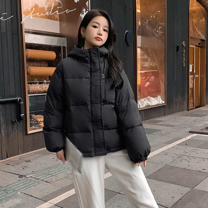 ダウンジャケット レディース 厚手 ダウンパーカー レディースダウン 春秋冬 中綿ジャケット 大きいサイズ ウルトラダウンパーカー ショート丈 美シルエット 無地 シンプル 冬 パープル 女の子 ブラ