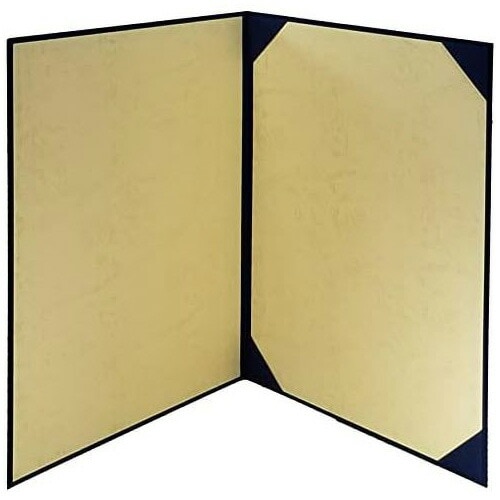 （まとめ買い）美濃商会 証書ファイル布 見開き片面収納 B4判 Aタイプ B4賞状用 紺 9332-01 [x3]