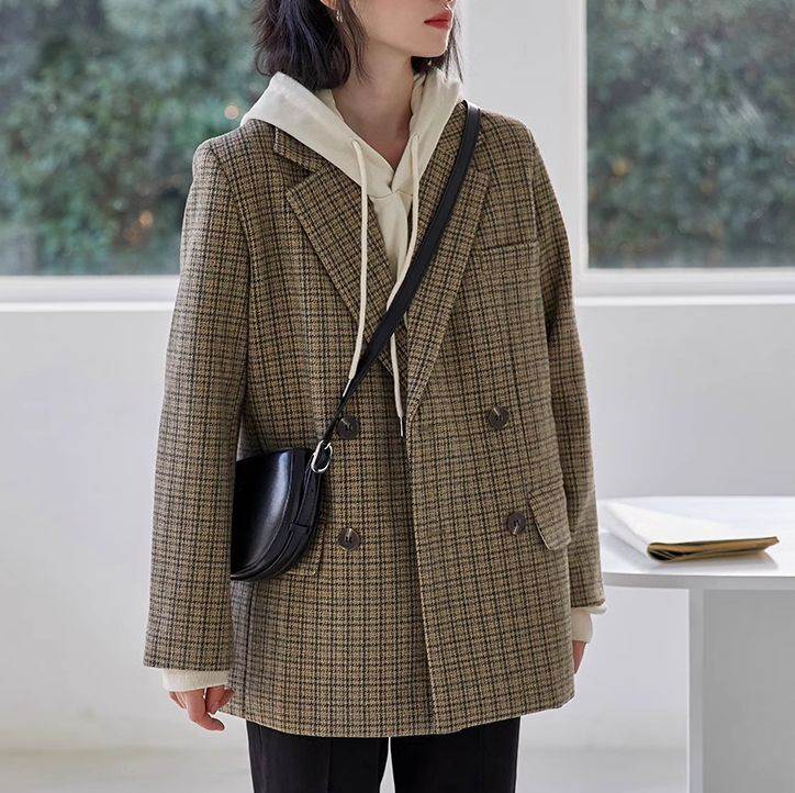 アウター レディース テーラードジャケット チェスターコート ダブル 長袖 ポケット ボタン 前開き