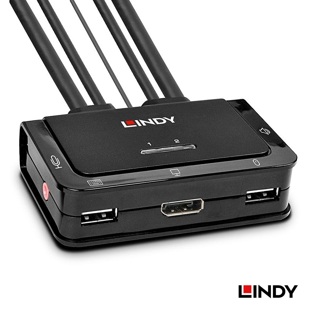 【42344】 LINDY DisplayPort 1.2/USB KVMスイッチ