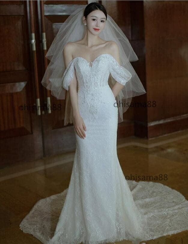 最終在庫結婚式ドレス フォーマル 前撮りドレス 後撮り お姫様 フォトウェディング撮影 タイト ワンピース 誕生日会 ウェディングドレス マーメイド 可愛い 二次会 イブイングドレス レース ドレス