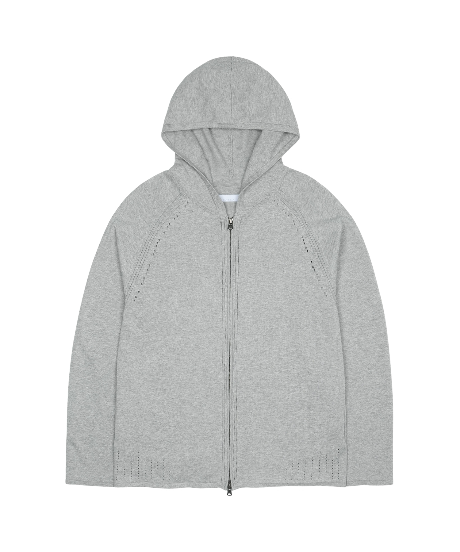【SANSANGEAR】 26SS KNIT ZIP-UP HOODIE : MELANGE GREY
