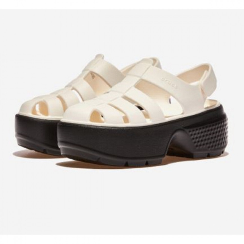 クロックス STOMP FISHERMAN SANDAL CRS209938 CHALK