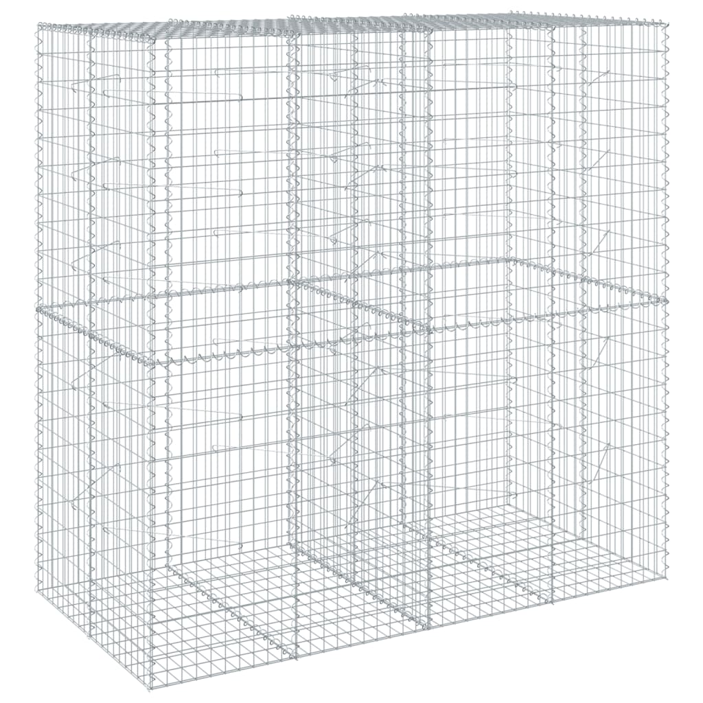 蛇籠バスケット カバー付き 200x100x200cm 亜鉛メッキ鉄 27,615円