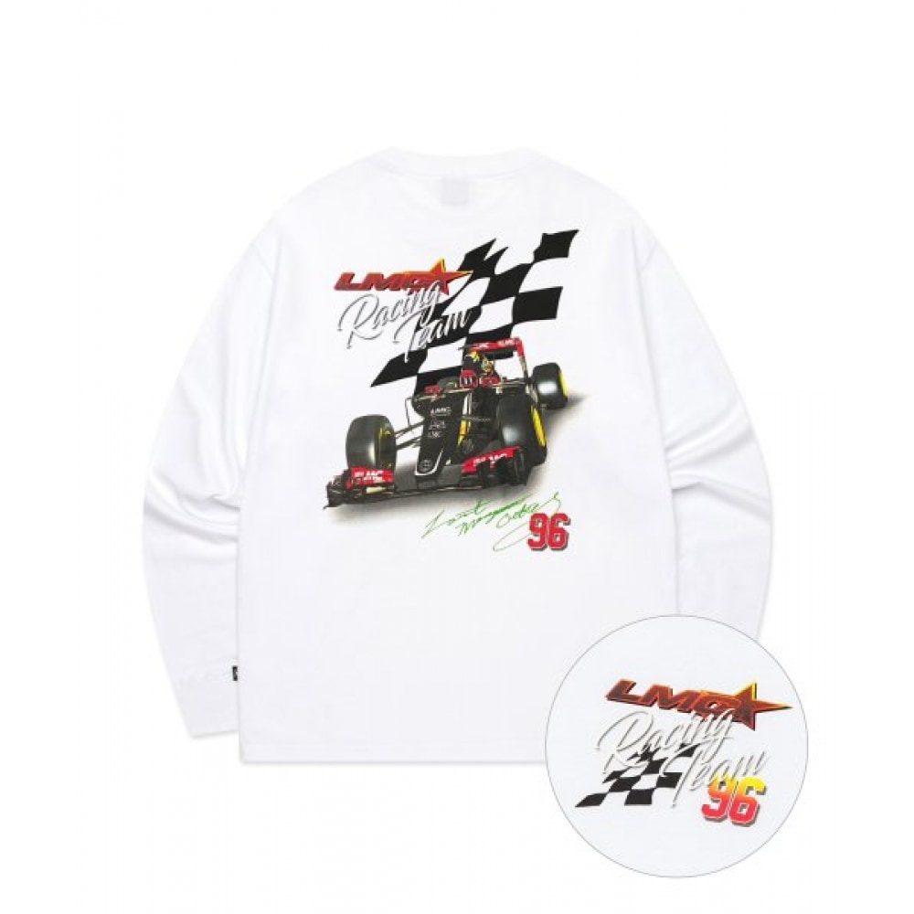 LMC レーシングチームロング SLV T シャツホワイト