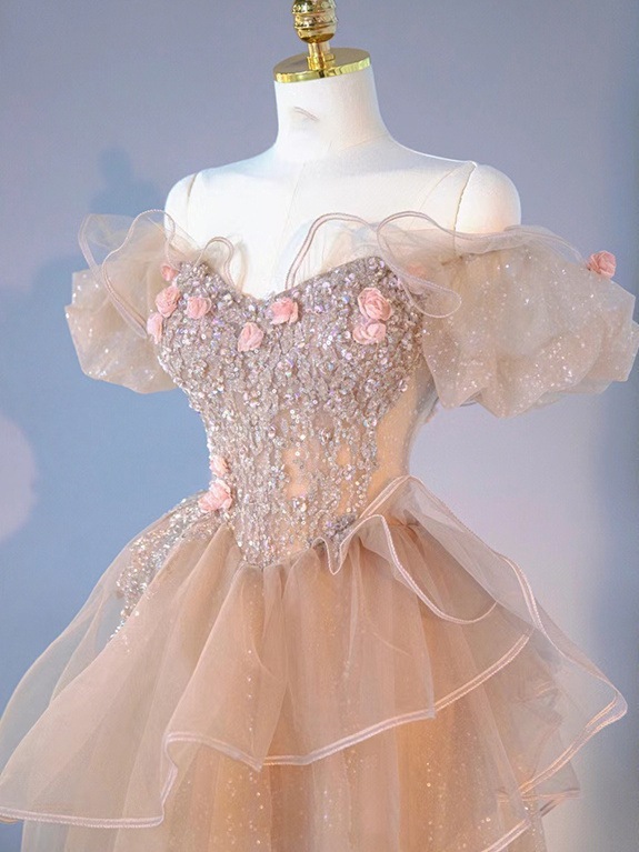 イブニングドレスガール 2025年 誕生日 成人式 ワンショルダー 気質 司会 美術検定 母の日 母の日-0007726