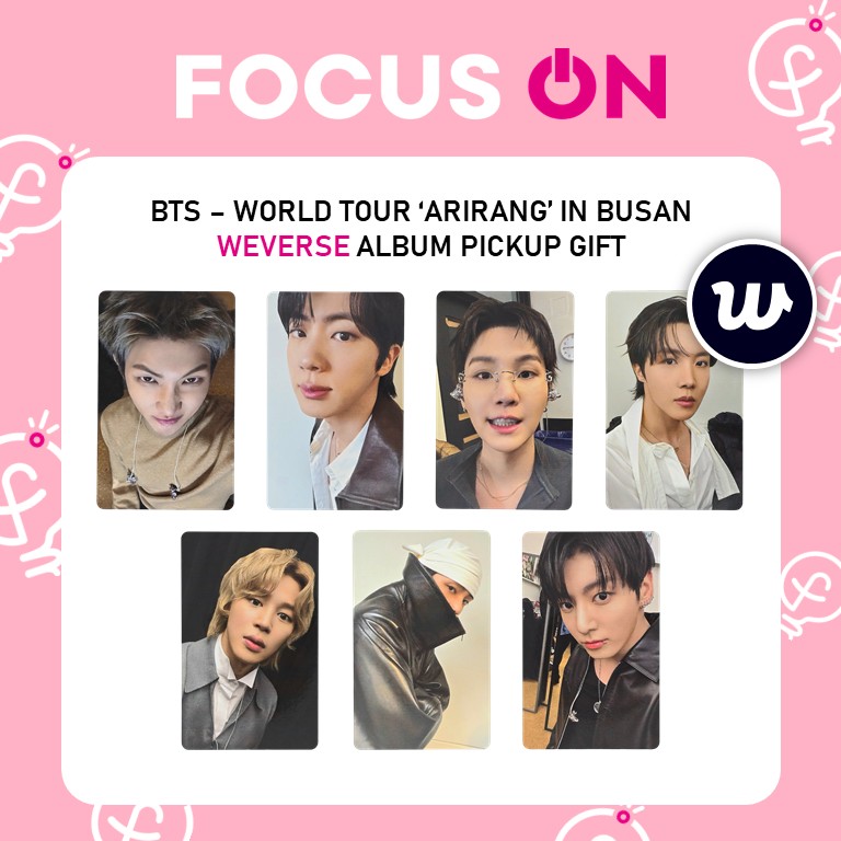 BTS WORLD TOUR ARIRANG IN BUSAN ALBUM PICKUP 会場購入公式トレカ特典 SPECIAL GIFT PHOTOCARD SET