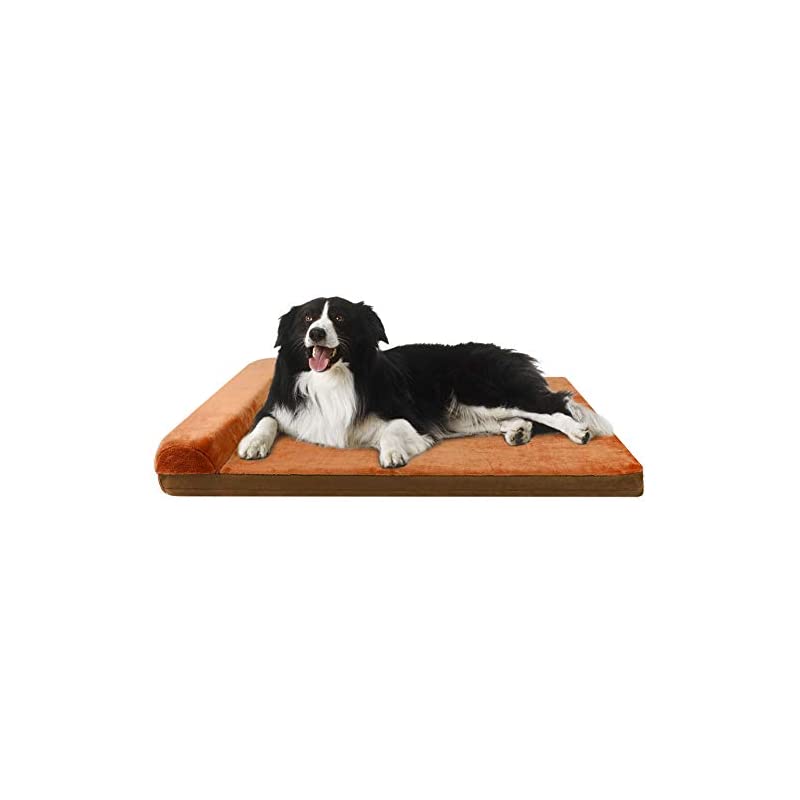 【誠実】 ペットマット ペットベッド 犬マット 犬ベッド JoicyCo 大型犬 L） 滑り止め（コーヒーブラウン 清掃しやすい 洗える 取り外せるカバー 枕付き 老犬に 足腰の弱いペットに最適 クッション性が ベッド・マット・寝具