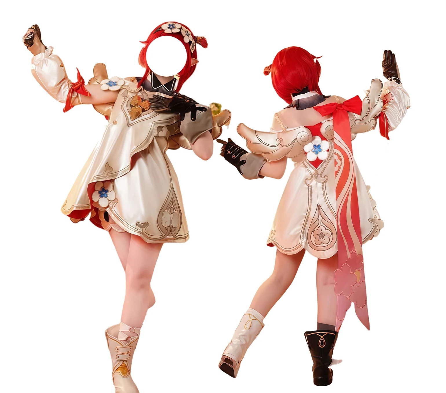 【予約販売3-5週間在庫可能】　崩壊スターレイル コスプレ衣装　トリビー・トリアン・トリノン・トリスビアス　髪飾り＋シューズカバー＋翼付　イベント　豪華生地　変装　ハロウィン　衣装