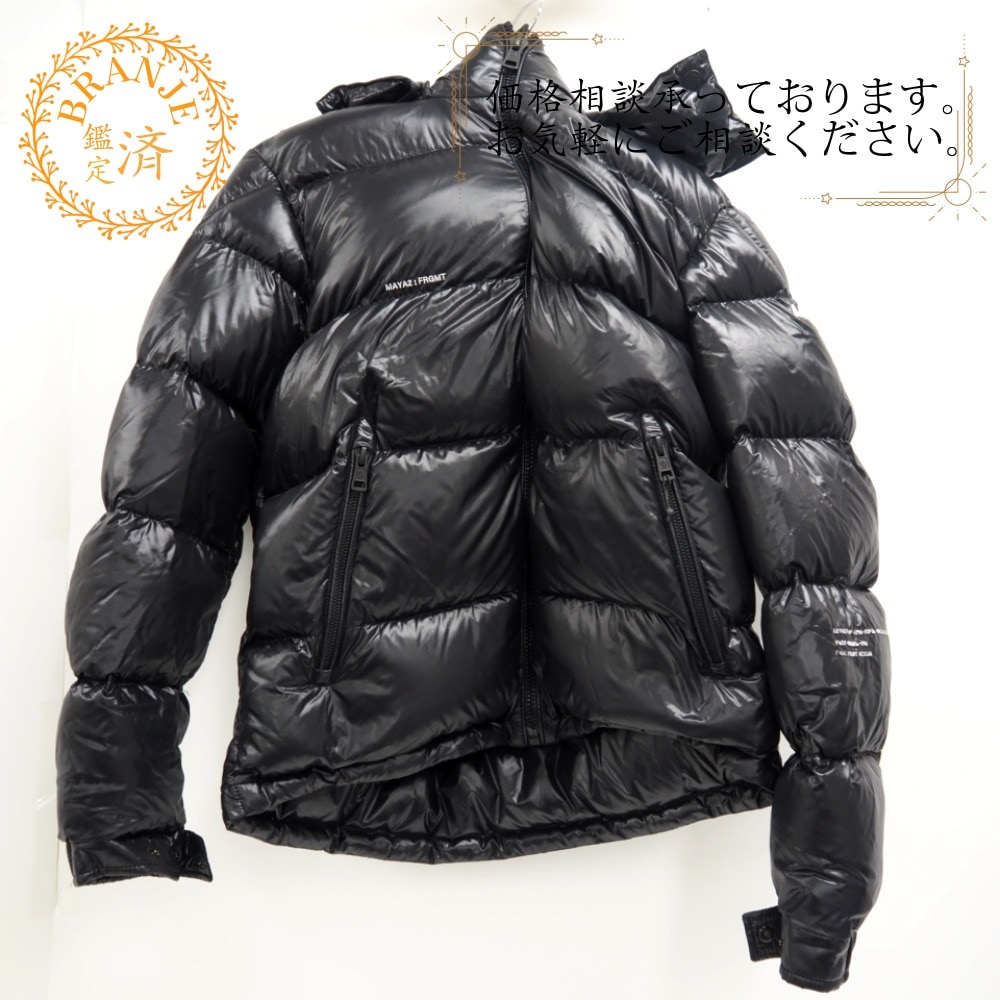 フラグメント モンクレールジーニアス 22年 2 藤原ヒロシ ナイロン ダウンジャケット ブラック メンズ