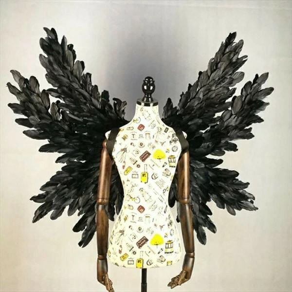 コスプレ 道具 翼 ブラック 天使の翼 妖精 天使の羽 ファッションショー パーティーグッズ 撮影 コスチューム la133h2h2n1/代引不可