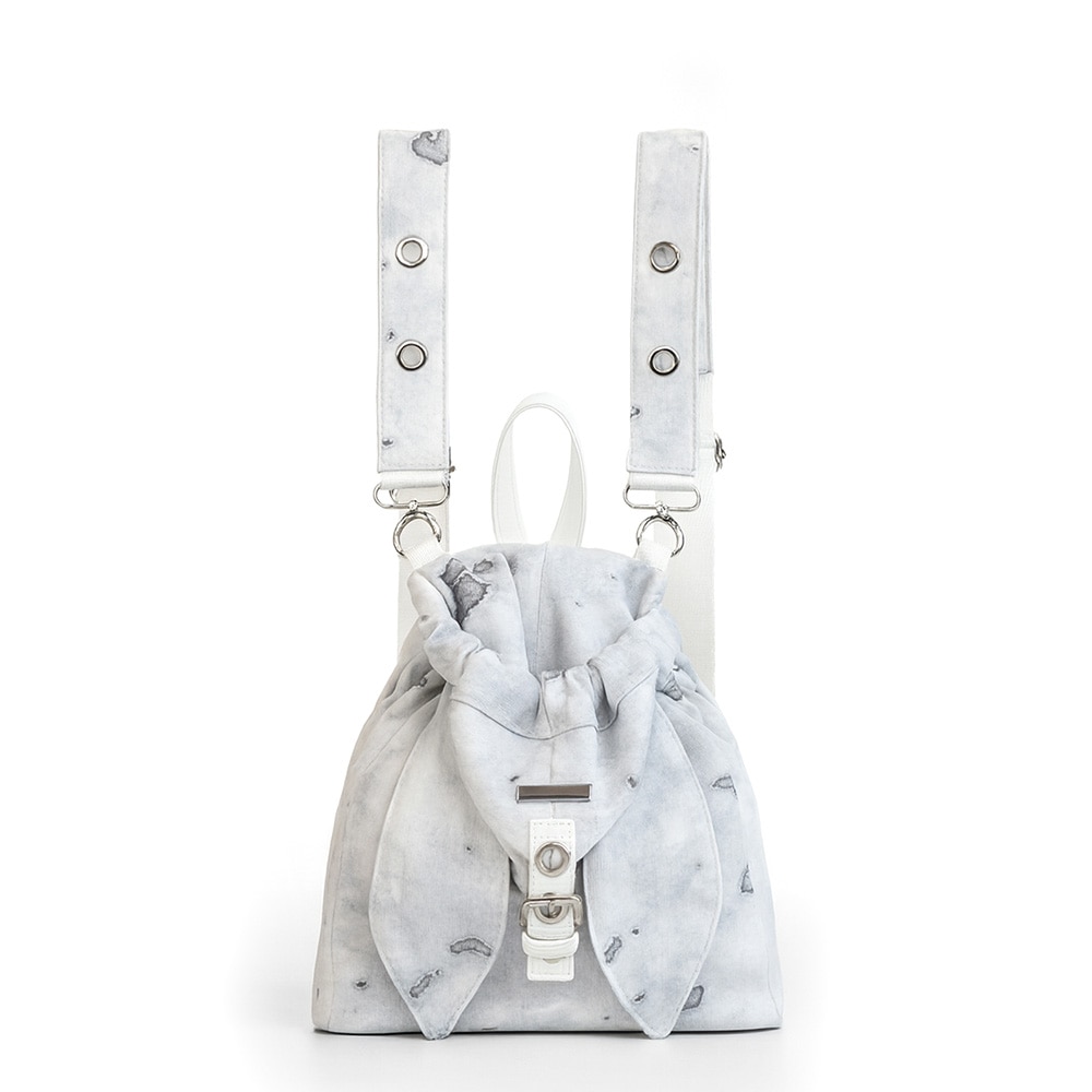 레빗 후드 코튼 스트링 복조리백 보부상 백팩