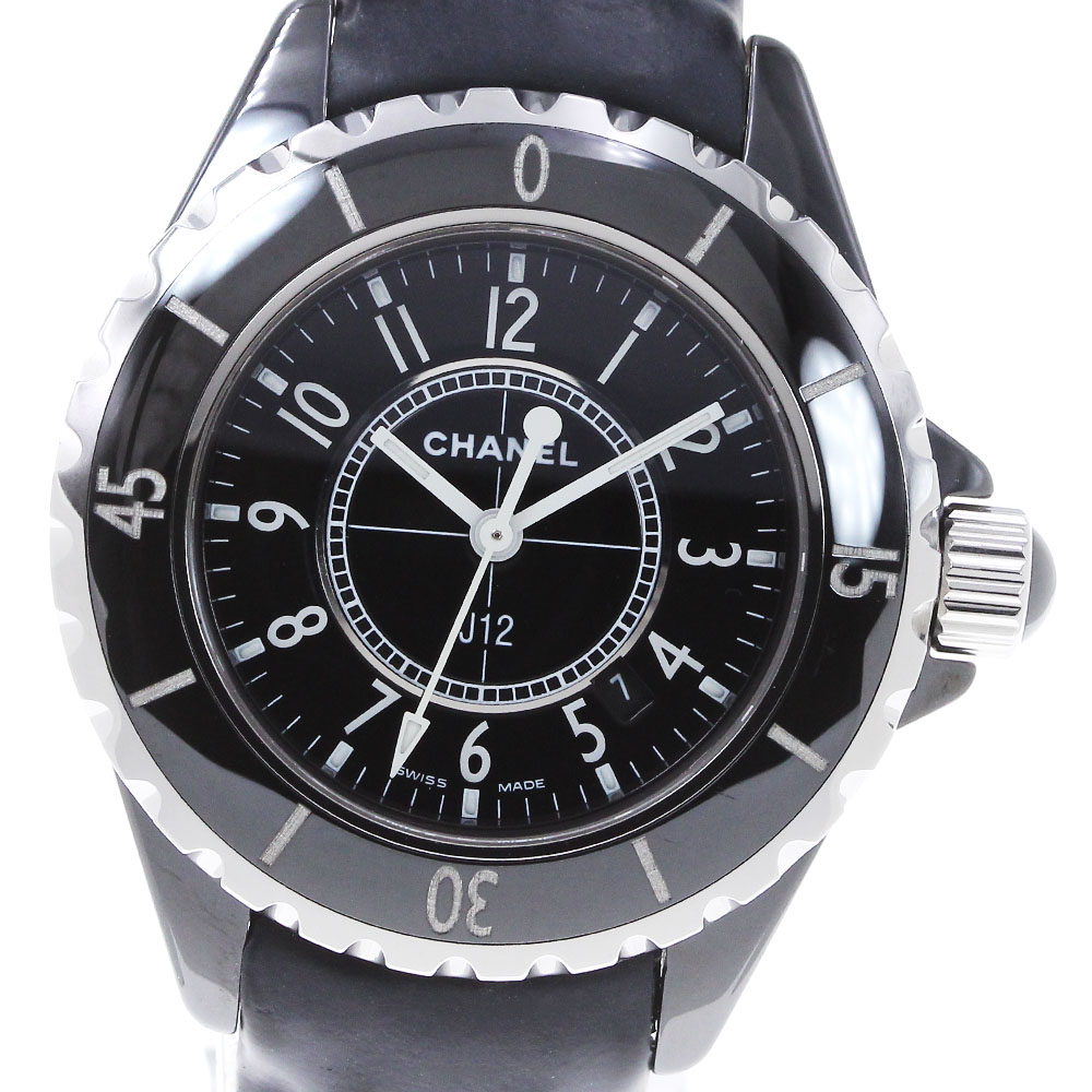 シャネル CHANEL H0680 J12 黒セラミック デイト クォーツ レディース _860020【中古】