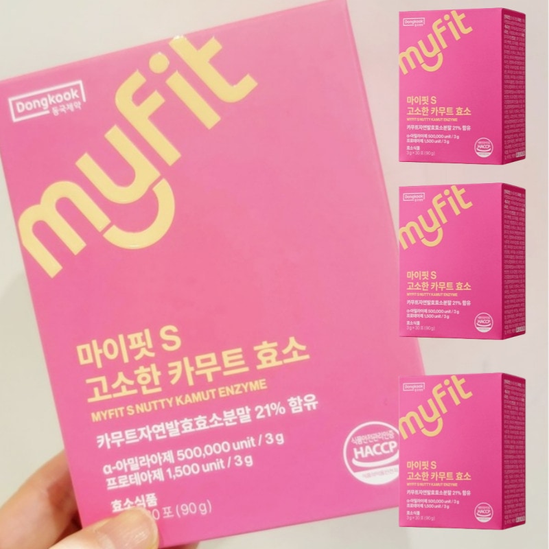 MY FIT S 香ばしい 自然発酵 消化酵素 韓国食品 カムート酵素 30包 3BOX