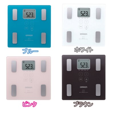 オムロン OMRON 体重体組成計 HBF-214-ブルーホワイトピンクブラウン メガ割 5,358円