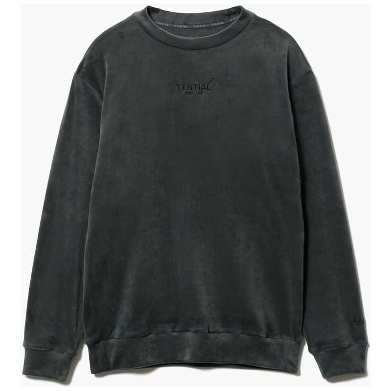 TENTIAL　BAKUNEベロアロングスリーブクルーネックダークグレー(S)　25FSBA042U00290004N