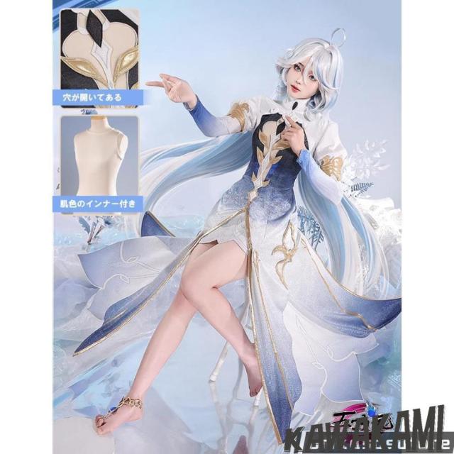 三分妄想　原神　コスプレ　水神 フォカロルス　神Ver　衣装　ウィッグ　追加可
