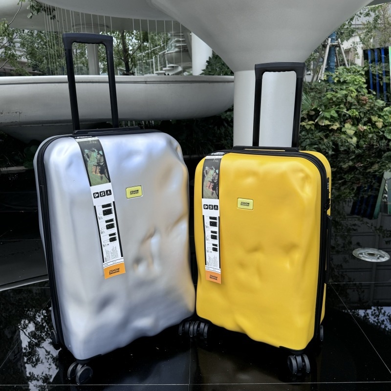 [正のレビュー率は99％を超えます]パーソナライズされた20インチの搭乗箱損傷した防水24インチのスーツケース凹面および凸2