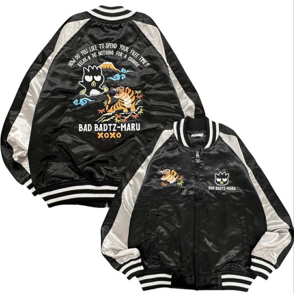 バッドばつ丸 刺繍 スカジャン ジャケット ブルゾン xo1853-37